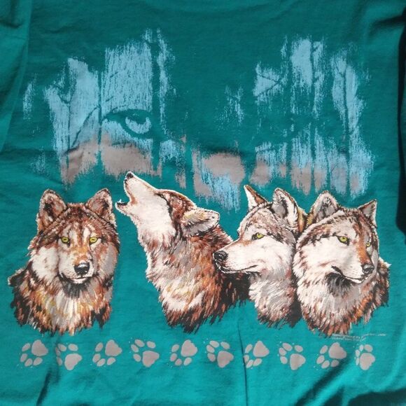 Vintage STX Wolves Graphic T-Shirt - Picture 1 of 9